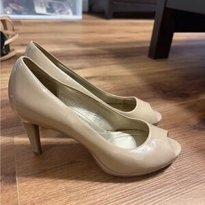 Bandolino Nude Peep-Toe Heels